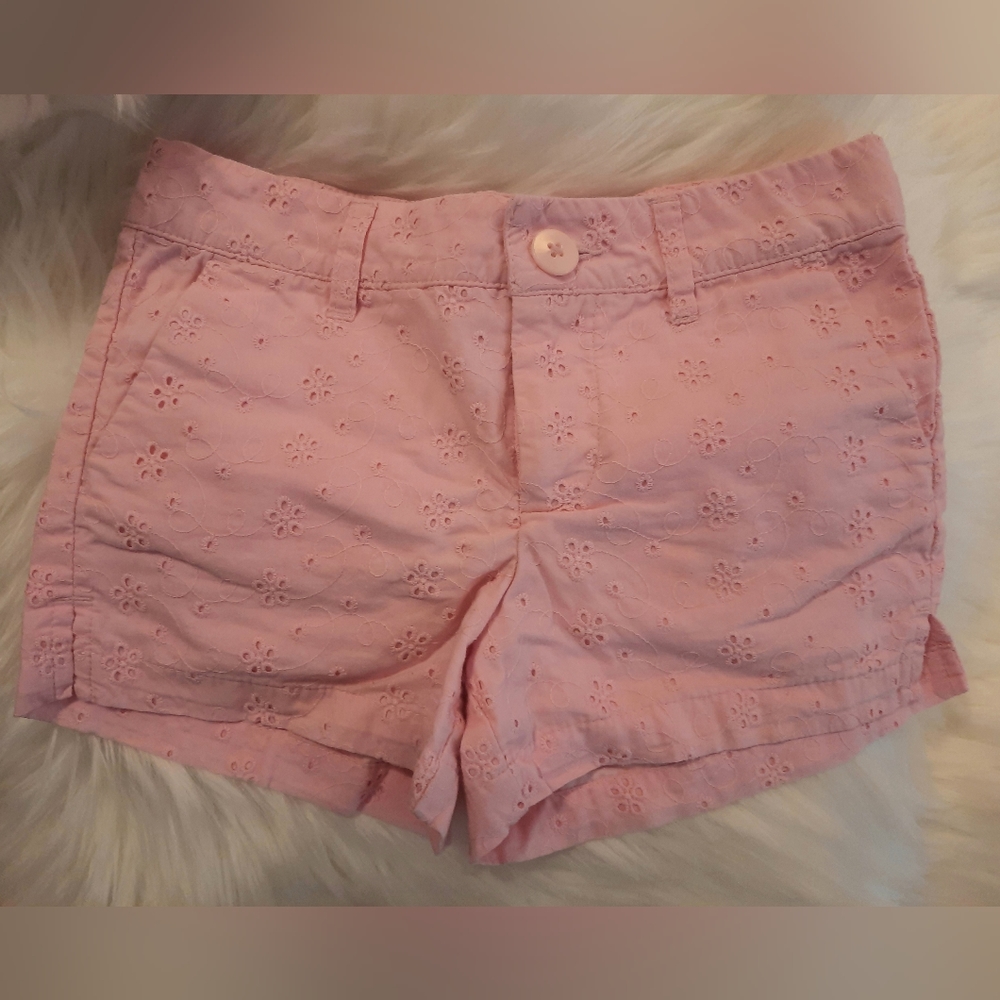 Sonoma - Pink Eyelet Shorts - Girls Size 7